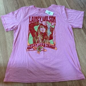 Lainey Wilson Pink Graphic Tee